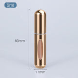 5ml Perfume Atomizer Portable Liquid Container For Cosmetics Mini Aluminum Spray Alcochol Empty Bottle  Refillable For Traveling - Livefree