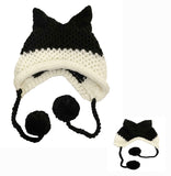 BomHCS Cute Fox Ears Beanie Winter Warm 100% Handmade Knit Hat - Livefree
