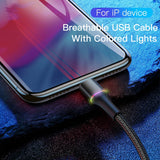 Baseus USB Cable For iPhone 12 11 13 Pro XS Max Xr X 8 7 6 LED Lighting Fast Charge Charger Date Phone Cable For iPad Wire Cord - Livefree