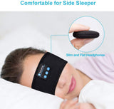 Bluetooth Sleeping Headphones Sports Headband Thin Soft Elastic Comfortable Wireless Music Earphones Eye Mask for Side Sleeper - Livefree