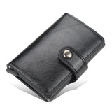 New Men women smart wallet Credit Bank card holder fashion purse Aluminum alloy Business Casual Mini wallet Brand PU Purse - Livefree