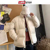 LAPPSTER Men Harajuku Colorful Bubble Coat Winter Jacket 2022 Mens Streetwear Hip Hop Parka Korean Black Clothes Puffer Jackets - Livefree