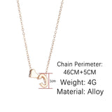 SUMENG Fashion Tiny Heart Dainty Initial Necklace Gold Silver Color Letter Name Choker Necklace For Women Pendant Jewelry Gift - Livefree