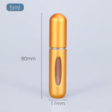 5ml Perfume Atomizer Portable Liquid Container For Cosmetics Mini Aluminum Spray Alcochol Empty Bottle  Refillable For Traveling - Livefree