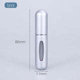 5ml Perfume Atomizer Portable Liquid Container For Cosmetics Mini Aluminum Spray Alcochol Empty Bottle  Refillable For Traveling - Livefree
