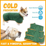 Pet Drying Coat Absorbent Bathrobe Towel Large Medium Small Dog Cat Super Fast Drying Moisture Bath Bags Robe Soft Adjustable - Livefree