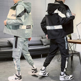 Men's Tracksuit Man Two Piece Set Sweatsuit Polyester Overalls Leisure Suit Hooded Jackets And Hip Hop Harlan Pants - Livefree