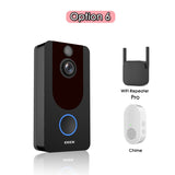 EKEN V7 HD 1080P Smart WiFi Video Doorbell Camera Visual Intercom Night vision IP Door Bell Wireless Security Camera - Livefree
