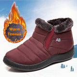 Women Boots Fashion Waterproof Snow Boots For Winter Shoes Women Casual Lightweight Ankle Botas Mujer Warm Winter Boots Black - Livefree