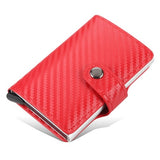 New Men women smart wallet Credit Bank card holder fashion purse Aluminum alloy Business Casual Mini wallet Brand PU Purse - Livefree
