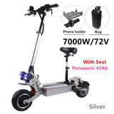 FLJ 72V 7000W Electric Scooter with Dual motors engines acrylic led pedal Top Speed E Bike Scooter electrico - Livefree