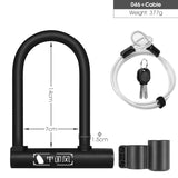 WEST BIKING Bicycle U Lock MTB Road Bike Padlock 2 Keys Anti-theft Safety Motorcycle Scooter Cycling Lock Bicycle Accessories - Livefree