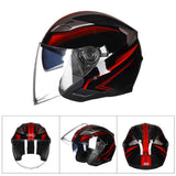 Motorcycle Helmet Double Lens Moto Helmet Open Face Scooter Racing Helmet Casco Moto Capacete Casque Scooter Motorbike Helmet - Livefree