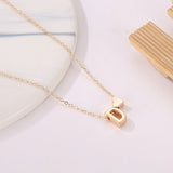 SUMENG Fashion Tiny Heart Dainty Initial Necklace Gold Silver Color Letter Name Choker Necklace For Women Pendant Jewelry Gift - Livefree