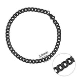Jiayiqi 3-11 mm Men Chain Bracelet Stainless Steel Curb Cuban Link Chain Bangle for Male Women Hiphop Trendy Wrist Jewelry Gift - Livefree