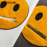 GONTHWID Zipper Pocket Smile Face Patchwork Fleece Hoodies Sweatshirts Streetwear Mens Hip Hop Casual Pullover Hooded Male Tops - Livefree