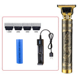 Hair Clipper Electric Clippers New Electric Men's Retro T9 Style Buddha Head Carving Oil Head Scissors - Livefree