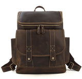 Genuine leather cow skin men large backpack outdoor travel backpack high quality - Livefree