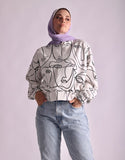 Cropped oversized hoodie. - Livefree