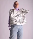 Cropped oversized hoodie. - Livefree