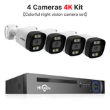 16CH 5MP 4K POE Security Surveillance Camera System Kit Colorful Night Vision Audio Recorder 8MP IP Camera CCTV Video NVR Set