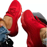 Sneakers Shoes 2022 Fashion Lace Up Platform Shoes for Women's Summer Plus Size Flat Mesh Sports Shoes Woman Vulcanize Shoes - Livefree