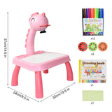 Kids Led Projector Drawing Table Toy Set Art Painting Board Table Light Toy Educational Learning Paint Tools Toys for Children - Livefree