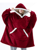 Oversized Hoodies Sweatshirt Women Winter Hoodies Fleece Giant TV Blanket With Sleeves Pullover Oversize Women Hoody Sweatshirts - Livefree