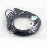 DC12V Power Extension Cable 2.1*5.5mm Connector Male To Female For CCTV Security Camera Black Color 16.5Feet 5M 10m power cable - Livefree