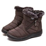 Women Boots Fashion Waterproof Snow Boots For Winter Shoes Women Casual Lightweight Ankle Botas Mujer Warm Winter Boots Black - Livefree