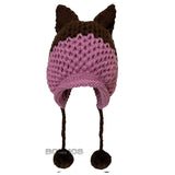 BomHCS Cute Fox Ears Beanie Winter Warm 100% Handmade Knit Hat - Livefree