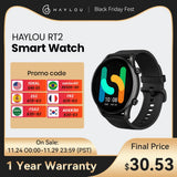 HAYLOU RT2 smart watches Custom watch face Blood oxygen monitor 12 Sport Models Heart Rate Monito Sleep monitor IP68 Waterproof - Livefree