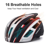NEWBOLER Cycling Helmet Man Women LED Light Helmet Road Mountain Bike Helmet Lens For Riding Bicycle Sports Skateboard Scooter - Livefree