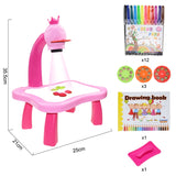Kids Led Projector Drawing Table Toy Set Art Painting Board Table Light Toy Educational Learning Paint Tools Toys for Children - Livefree