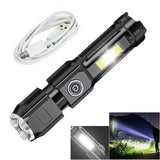 Flashlight Strong Light Rechargeable Zoom Giant Bright Xenon Special Forces Home Outdoor Portable Led Luminous Flashlight - Livefree