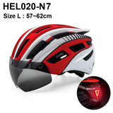 NEWBOLER Cycling Helmet Man Women LED Light Helmet Road Mountain Bike Helmet Lens For Riding Bicycle Sports Skateboard Scooter - Livefree