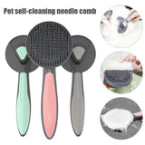 Kimpets Cat Comb Dog Hair Remover Brush Pet Grooming Slicker Needle Comb Removes Tangled Self Cleaning Pet Supplies Accessories - Livefree
