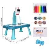 Children Led Projector Art Drawing Table Toys Kids Painting Board Desk Arts Crafts Educational Learning Paint Tools Toy for Girl - Livefree