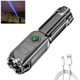 Flashlight Strong Light Rechargeable Zoom Giant Bright Xenon Special Forces Home Outdoor Portable Led Luminous Flashlight - Livefree