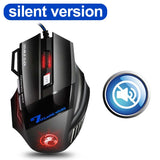 Ergonomic Wired Gaming Mouse LED 5500 DPI USB Computer Mouse Gamer RGB Mice X7 Silent Mause With Backlight Cable For PC Laptop - Livefree
