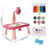 Kids Led Projector Drawing Table Toy Set Art Painting Board Table Light Toy Educational Learning Paint Tools Toys for Children - Livefree