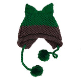BomHCS Cute Fox Ears Beanie Winter Warm 100% Handmade Knit Hat - Livefree