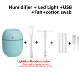 200ML Mini Ultrasonic Air Humidifier Romantic Light USB Essential Oil Diffuser Car Purifier Aroma Anion Mist Maker With LED Lamp - Livefree
