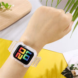 silicone Strap for Apple Watch 8 Band 45MM 41 42 mm 40 44 38mm Transparent Correa Sport loop wrist Iwatch Series 8 7 6 se 5 4 3 - Livefree