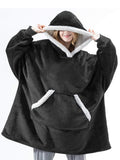 Oversized Hoodies Sweatshirt Women Winter Hoodies Fleece Giant TV Blanket With Sleeves Pullover Oversize Women Hoody Sweatshirts - Livefree