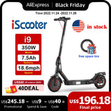 US Stock iScooter Electric Scooter 18.6mph Adult EScooter 8.5Inch 350W Adult Foldable Electric Skateboards Scooter with app - Livefree