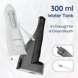 Oral Irrigator USB Rechargeable Water Flosser Portable Dental Water Jet 300ML Water Tank Waterproof Teeth Cleaner - Livefree