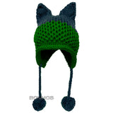 BomHCS Cute Fox Ears Beanie Winter Warm 100% Handmade Knit Hat - Livefree