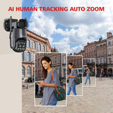 IP Camera Wifi/4G Sim Card PTZ HD 4MP 8MP Dual Lens 2.8mm-8mm Outdoor AI Human Tracking Color Night Vision Audio Security Camera - Livefree