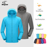 Camping Rain Jacket Men Women Waterproof Sun Protection Clothing Fishing Hunting Clothes Quick Dry Skin Windbreaker With Pocket - Livefree